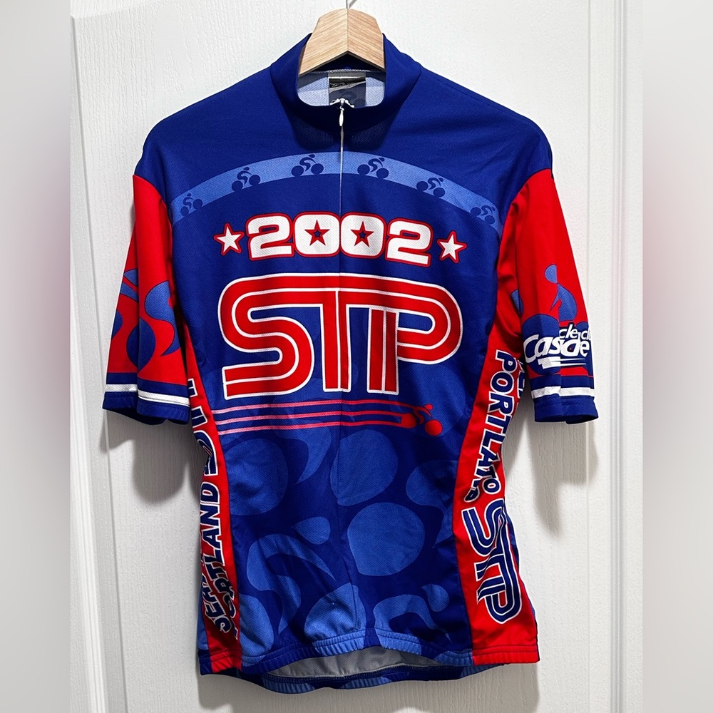 Vintage Seattle to Portland Cycling Jersey STP 2002 VOMax - Size: Large